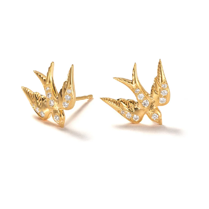 Once-A-Year Jewelry Deals – Shop Before They’Re Gone Swallows with Diamond Pavé