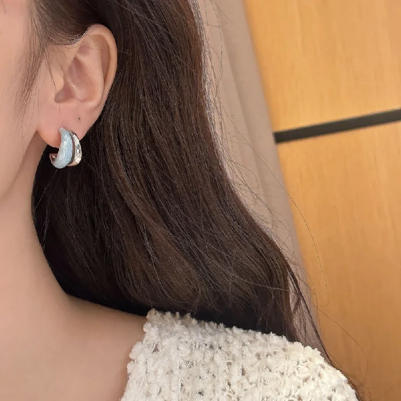 Your Perfect Accessory Now At The Best Price Trendy Blue Moon Shaped Multicolour Pin Earrings JLT12906