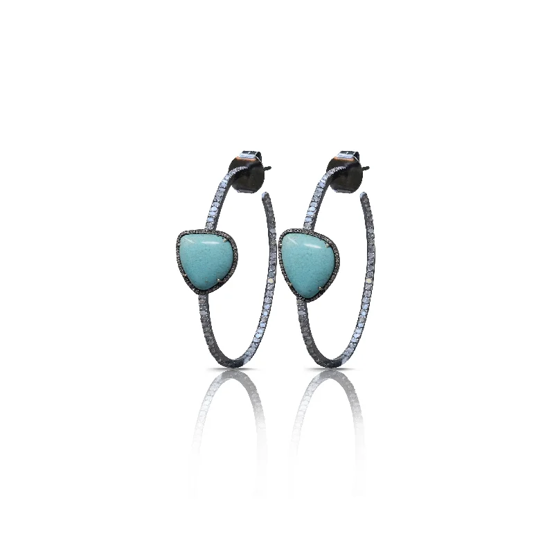 Jewelry Sale – Exclusive Styles At Lower Prices Turquoise Diamond Hoops