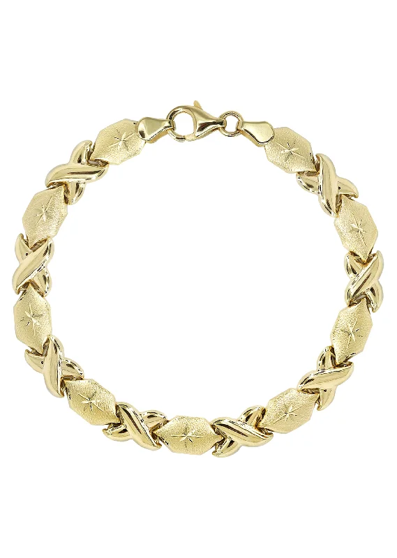 Shop Stylish Jewelry Now And Save Big YELLOW GOLD "XO" HOLLOW BRACELET FOR WOMEN | APPX 5.4 GRAMS Shop Stylish Jewelry Now And Save Big YELLOW GOLD "XO" HOLLOW BRACELET FOR WOMEN | APPX 5.4 GRAMS