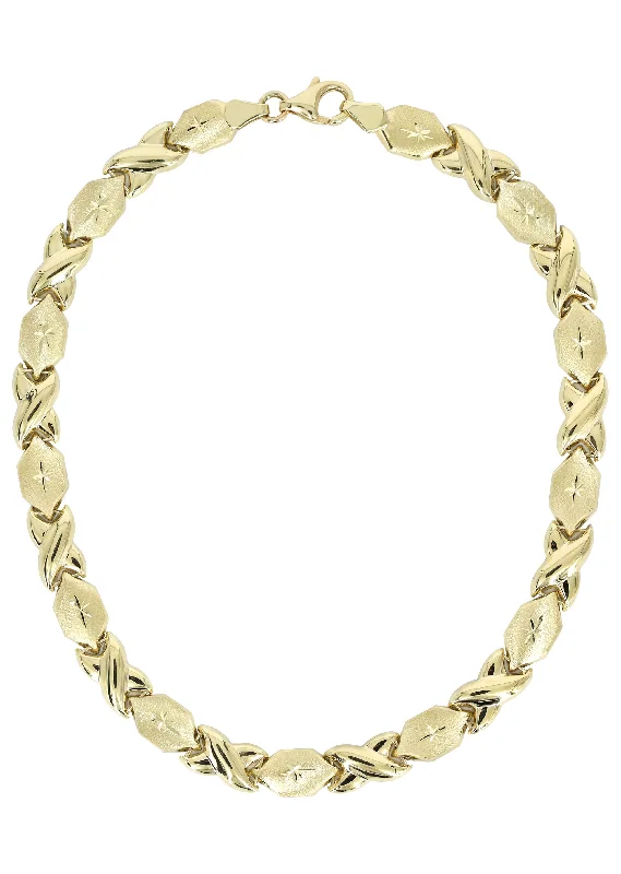 Shop Dazzling Jewelry At The Best Prices YELLOW GOLD "XO" HOLLOW NECKLACE FOR WOMEN | APPX 11.7 GRAMS Shop Dazzling Jewelry At The Best Prices YELLOW GOLD "XO" HOLLOW NECKLACE FOR WOMEN | APPX 11.7 GRAMS