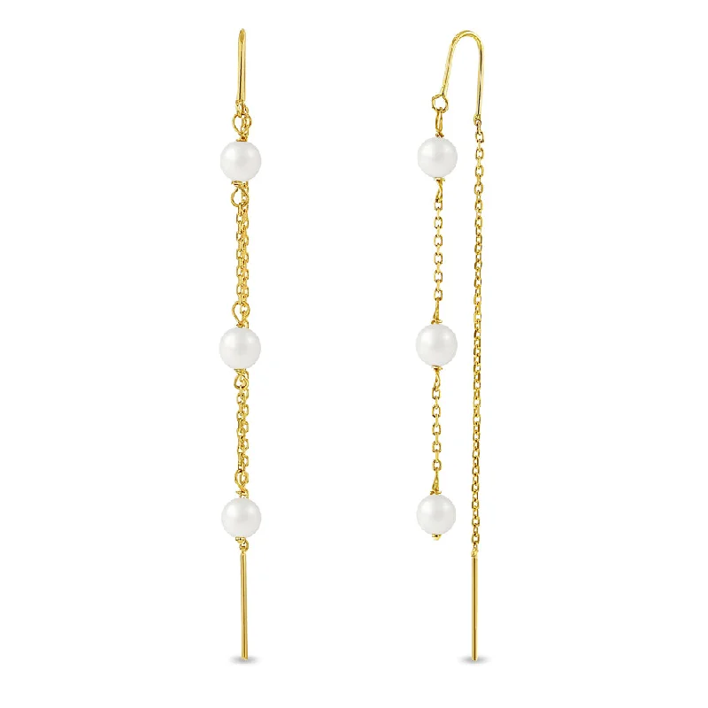 Luxury Jewelry Now At Special Promotional Rates 14k Gold Dangled Pearl Women's Earrings Luxury Jewelry Now At Special Promotional Rates 14k Gold Dangled Pearl Women's Earrings