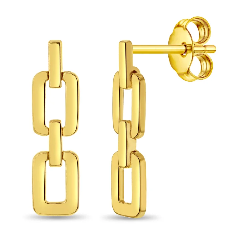 Premium Jewelry Now Available At Special Discounts 14k Gold Linked Chain Women's Earrings Premium Jewelry Now Available At Special Discounts 14k Gold Linked Chain Women's Earrings