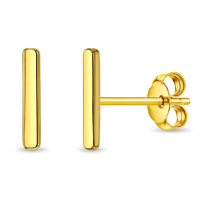 Grab Your Favorite Jewelry At The Lowest Prices 14k Gold Thin Bar Women's Earrings Grab Your Favorite Jewelry At The Lowest Prices 14k Gold Thin Bar Women's Earrings