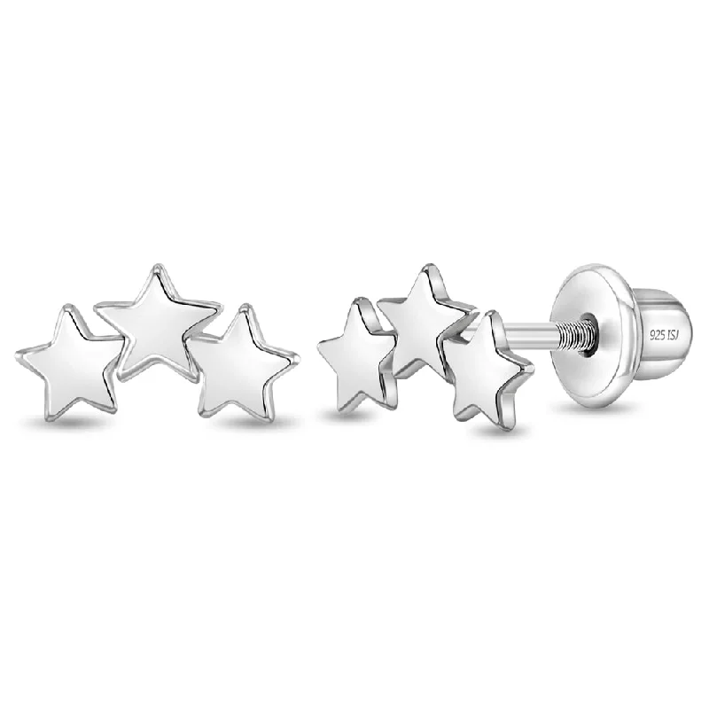 High-Quality Gemstone Jewelry For Special Occasions Banded Stars Women's Earrings - Sterling Silver High-Quality Gemstone Jewelry For Special Occasions Banded Stars Women's Earrings - Sterling Silver
