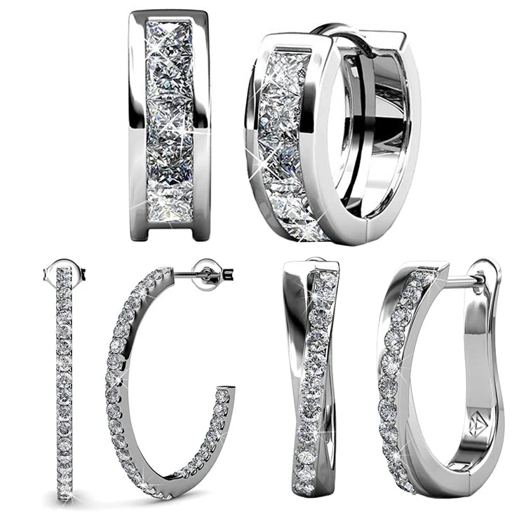 Get The Best Deals On Timeless Jewelry Pieces Cate & Chloe Earrings Pack of 3 - Giselle, Amaya, Rosalyn Hoops White Gold Plated Earrings for Women Get The Best Deals On Timeless Jewelry Pieces Cate & Chloe Earrings Pack of 3 - Giselle, Amaya, Rosalyn Hoops White Gold Plated Earrings for Women