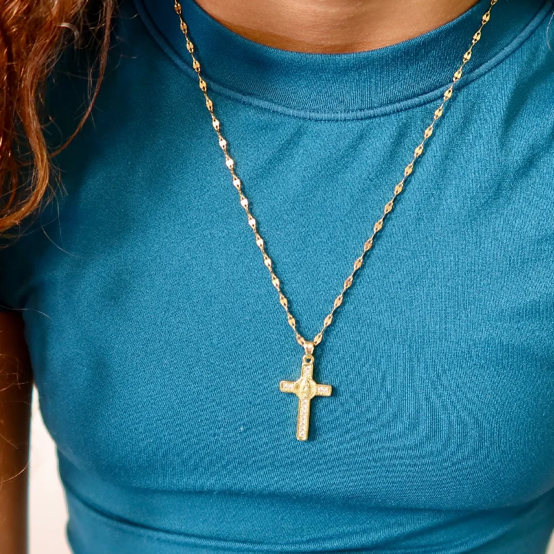Once-A-Year Jewelry Sale – Grab Your Favorites Now Gold Virgin Mary Accent Cross Necklace Once-A-Year Jewelry Sale – Grab Your Favorites Now Gold Virgin Mary Accent Cross Necklace