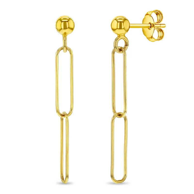 Grab Exquisite Jewelry At The Lowest Prices Dangle Paperclip Plated Women's Earrings - Sterling Silver Grab Exquisite Jewelry At The Lowest Prices Dangle Paperclip Plated Women's Earrings - Sterling Silver