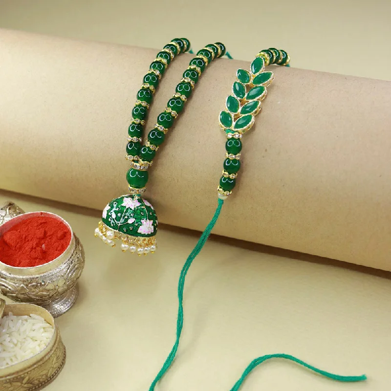 Luxury Jewelry Sale – Sparkle For Less Etnico Designer Bhaiya Bhabhi Hanging Lumba Rakhi Combo Set for Rakshabhandan (R067G-CO) Luxury Jewelry Sale – Sparkle For Less Etnico Designer Bhaiya Bhabhi Hanging Lumba Rakhi Combo Set for Rakshabhandan (R067G-CO)
