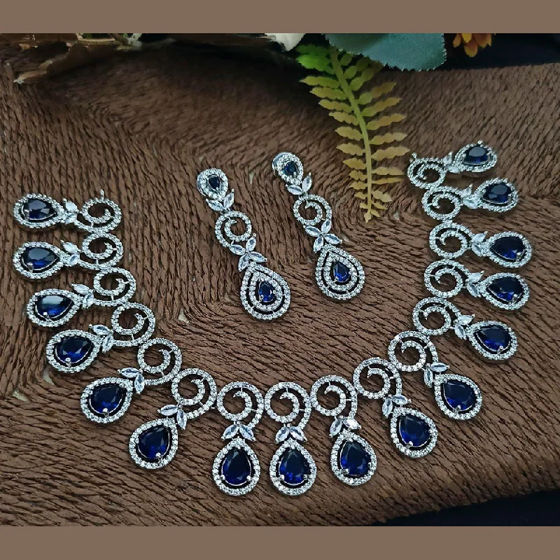 Exclusive Online Discounts On Stylish Jewelry Manisha Jewellery AD Stone Silver Plated Necklace Set Exclusive Online Discounts On Stylish Jewelry Manisha Jewellery AD Stone Silver Plated Necklace Set