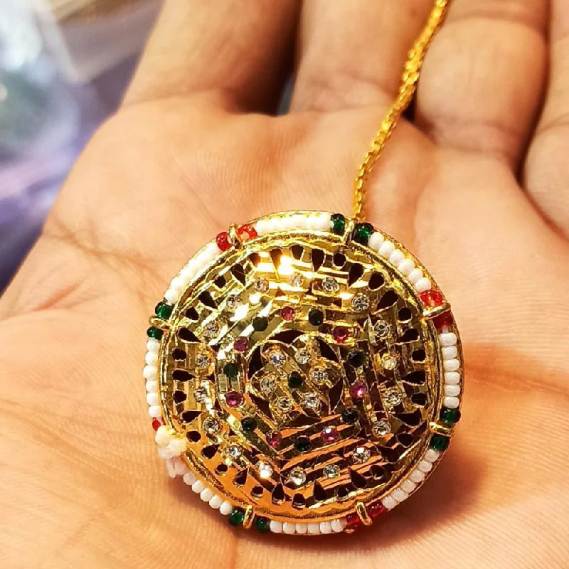 Buy More, Save More On Stunning Jewelry Pieces Manisha Jewellery Gold Plated Borla Maangtikka Buy More, Save More On Stunning Jewelry Pieces Manisha Jewellery Gold Plated Borla Maangtikka