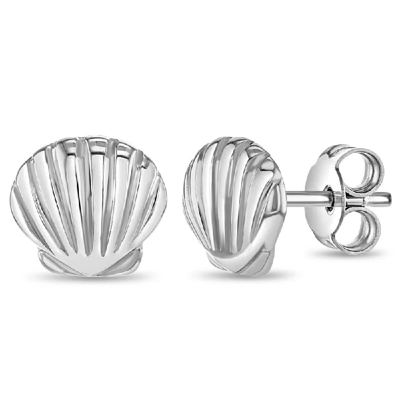 Unmissable Jewelry Clearance – Final Reductions Mini Seashell Women's Earrings - Sterling Silver Unmissable Jewelry Clearance – Final Reductions Mini Seashell Women's Earrings - Sterling Silver