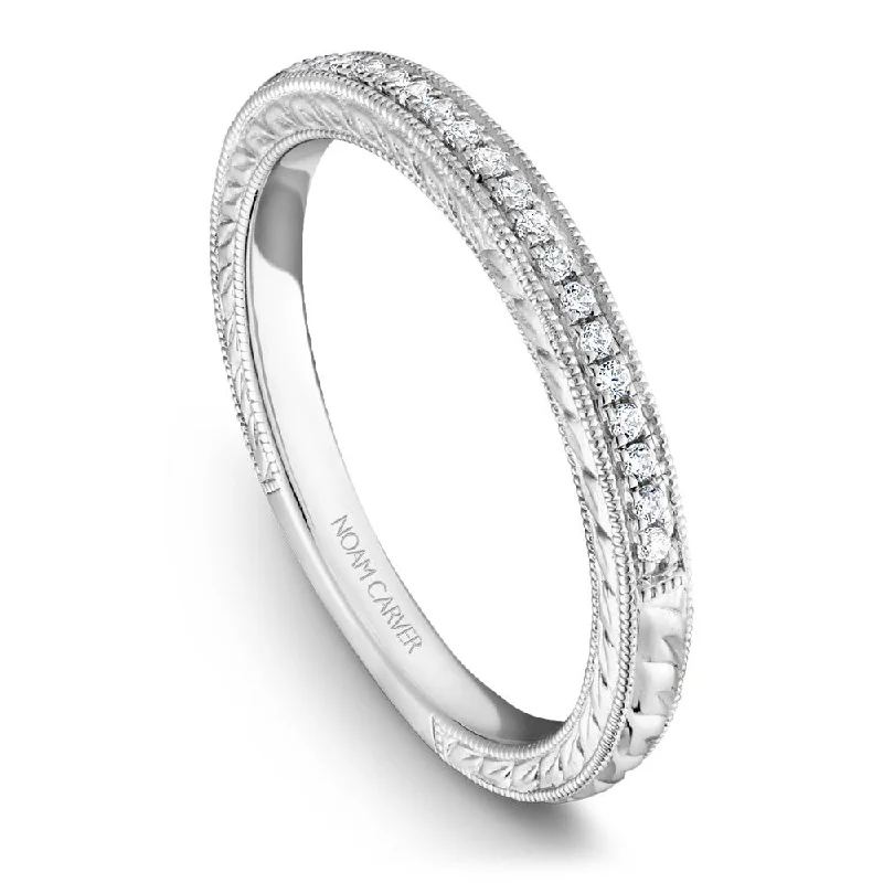 Premium Jewelry, Premium Discounts – Act Fast Noam Carver Hand Engraved Diamond Wedding Band B051-01B Premium Jewelry, Premium Discounts – Act Fast Noam Carver Hand Engraved Diamond Wedding Band B051-01B