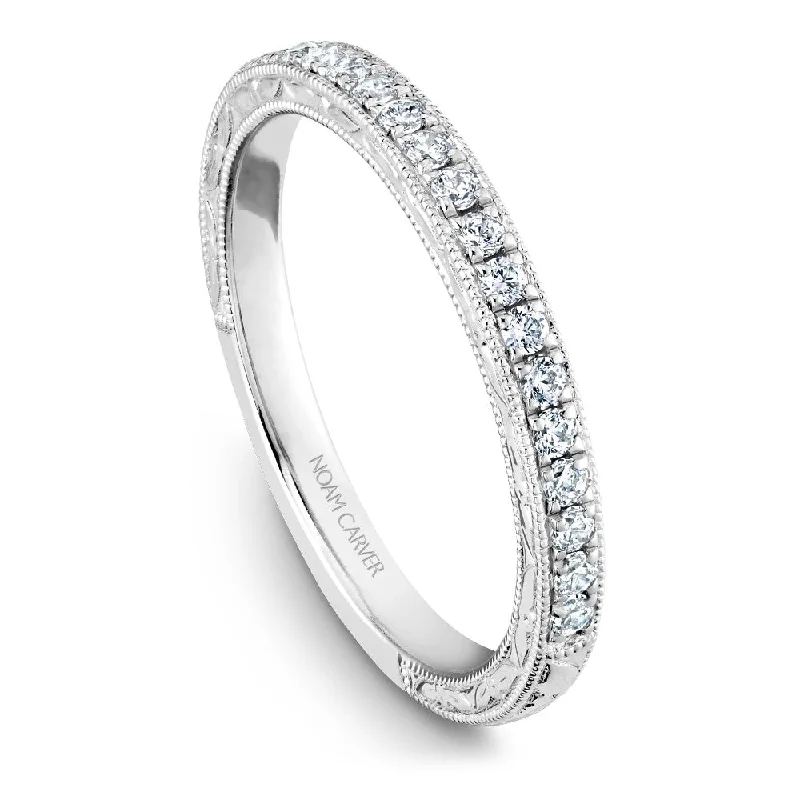 Fashion-Forward Jewelry At Exclusive Discounts Noam Carver Hand Engraved Diamond Wedding Band B206-01B Fashion-Forward Jewelry At Exclusive Discounts Noam Carver Hand Engraved Diamond Wedding Band B206-01B