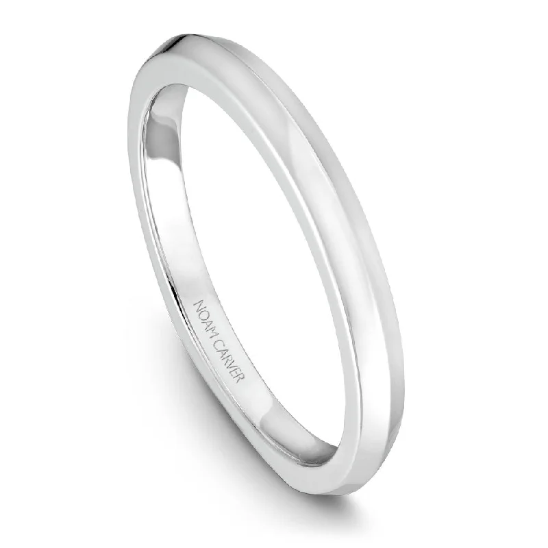 Waterproof Stainless Steel Jewelry For Lasting Beauty Noam Carver Solitaire Wedding Band B041-01B Waterproof Stainless Steel Jewelry For Lasting Beauty Noam Carver Solitaire Wedding Band B041-01B