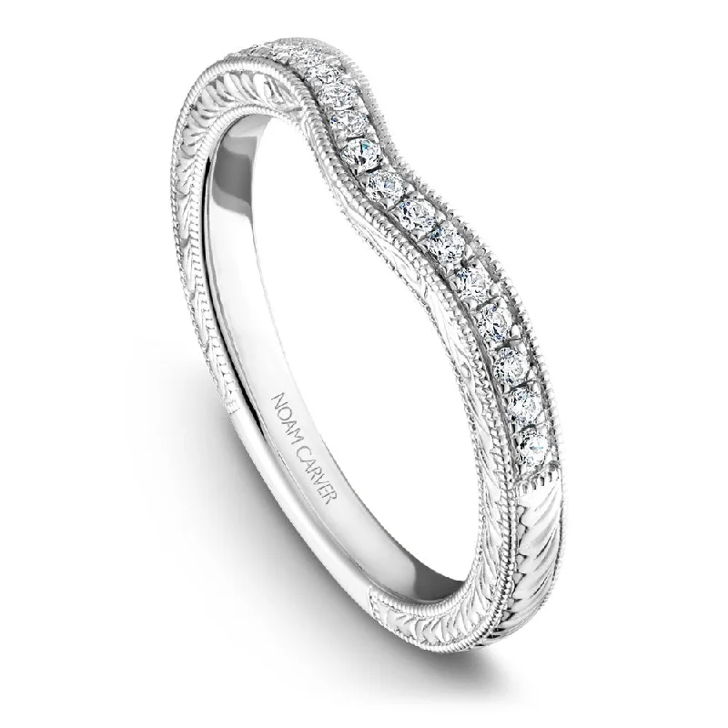 Limited-Time Offer On Elegant Jewelry Pieces Noam Carver Vintage Inspired Micropavé Diamond Wedding Band B050-01B Limited-Time Offer On Elegant Jewelry Pieces Noam Carver Vintage Inspired Micropavé Diamond Wedding Band B050-01B