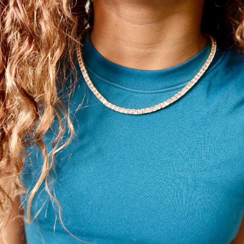 Best Jewelry Deals – Premium Quality At Exclusive Discounts Pink Icy Tennis Necklace Best Jewelry Deals – Premium Quality At Exclusive Discounts Pink Icy Tennis Necklace