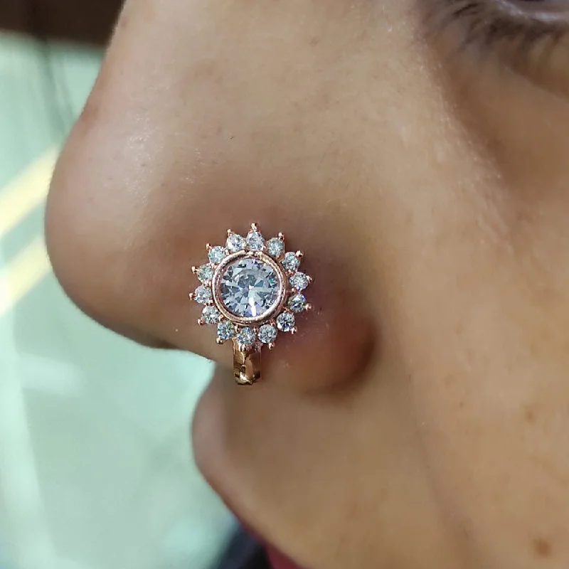 Flash Sale On Exquisite Jewelry – Don't Miss Out Raj Creation Rose Gold Plated Austrian Stone Nose Ring Flash Sale On Exquisite Jewelry – Don't Miss Out Raj Creation Rose Gold Plated Austrian Stone Nose Ring