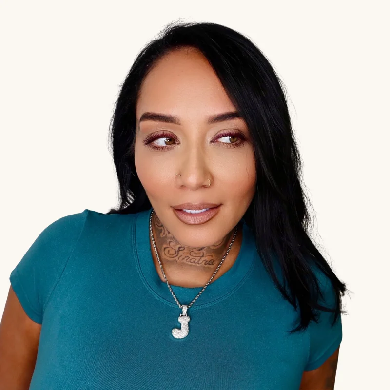 Last Chance To Shop High-End Jewelry At Markdown Prices Silver Bubble Initial Necklace Last Chance To Shop High-End Jewelry At Markdown Prices Silver Bubble Initial Necklace
