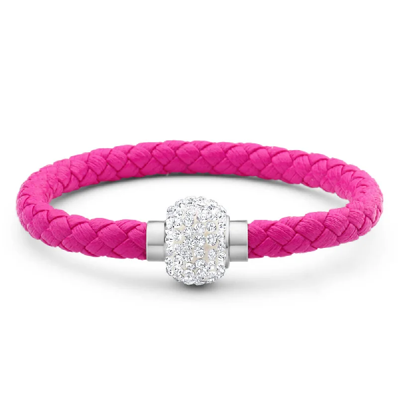 Seasonal Jewelry Clearance – Best Styles At The Lowest Prices Stainless Steel Crystal Magnetic Pink Leather Fancy Bracelet Seasonal Jewelry Clearance – Best Styles At The Lowest Prices Stainless Steel Crystal Magnetic Pink Leather Fancy Bracelet