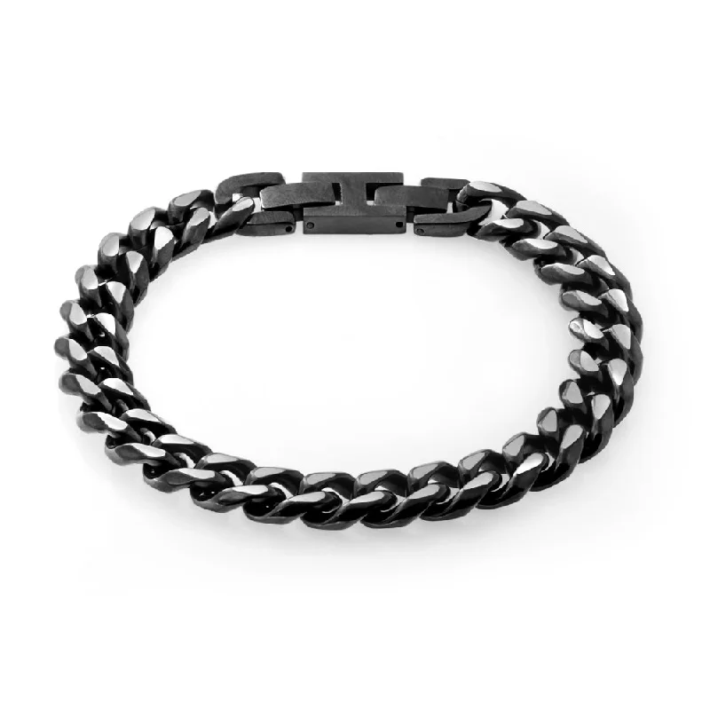 Jewelry Flash Sale – Stylish Designs At Unbeatable Rates Stainless Steel Reversible Black/SteelCurb Bracelet Jewelry Flash Sale – Stylish Designs At Unbeatable Rates Stainless Steel Reversible Black/SteelCurb Bracelet