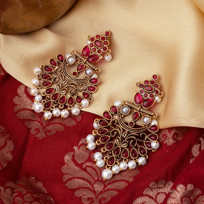 Unique Jewelry Designs Now At Discounted Rates Teejh Rutuja Magenta Gold Enamel Earrings Unique Jewelry Designs Now At Discounted Rates Teejh Rutuja Magenta Gold Enamel Earrings