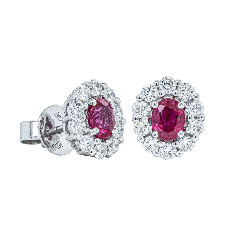 Get Your Favorite Jewelry At The Best Price 18ct White Gold .91ct Ruby & Diamond Earrings Get Your Favorite Jewelry At The Best Price 18ct White Gold .91ct Ruby & Diamond Earrings