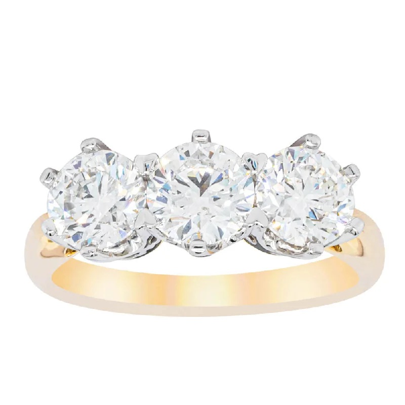 Huge Markdowns On Premium Jewelry Styles 18ct Yellow Gold 2.11ct Diamond Trilogy Ring Huge Markdowns On Premium Jewelry Styles 18ct Yellow Gold 2.11ct Diamond Trilogy Ring