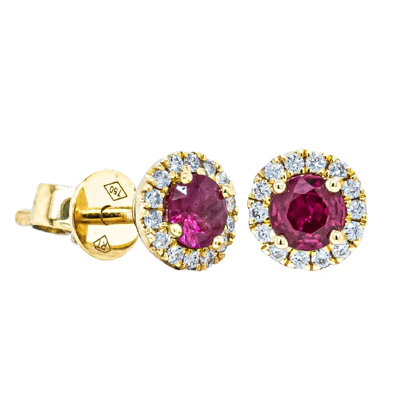 Breathtaking Jewelry, Breathtaking Prices 18ct Yellow Gold .36ct Ruby & Diamond Earrings Breathtaking Jewelry, Breathtaking Prices 18ct Yellow Gold .36ct Ruby & Diamond Earrings